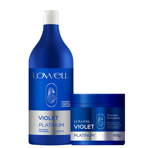 Violet Platinum Lowell Máscara 450g + Shampoo Loiro Hidr. Matizado 1L