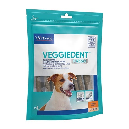 Virbac Veggie Dent Fr3Sh para Cães Pequenos - 15Uni