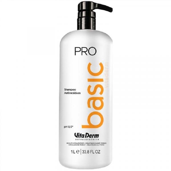 Vita Derm Pro Basic Shampoo Antirresíduos 1000ml Profissional