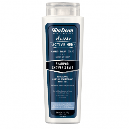 Vita Derm Shampoo Shower 3 em 1 Active Men 200g