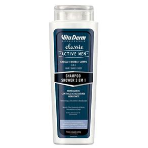 Vita Derm Shampoo Shower 3 em 1 Classic Active Men