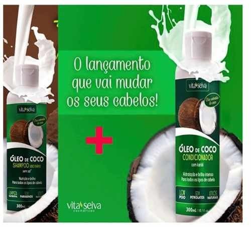 Vita Seiva Shampoo+Condicionador Óleo de Coco 300Ml