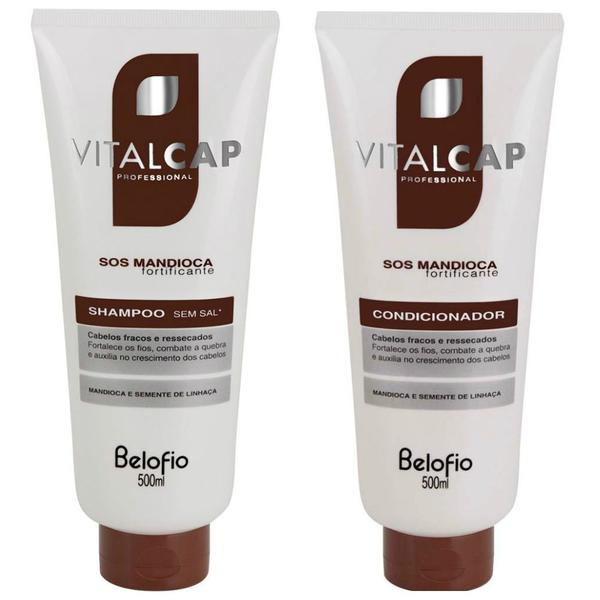 Vital Cap Kit Shampoo + Condicionador 500ml S.o.s Mandioca - Belofio