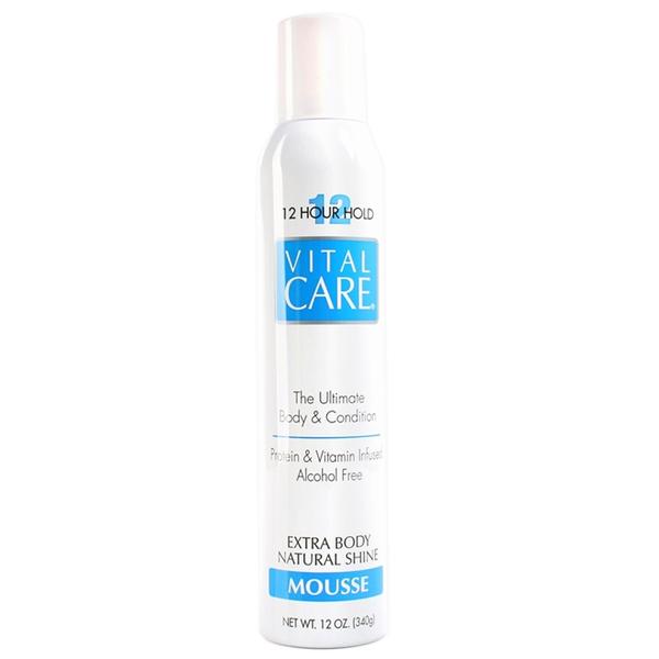 Vital Care Mousse Extra Body Natural Shine 12 Hours 340g