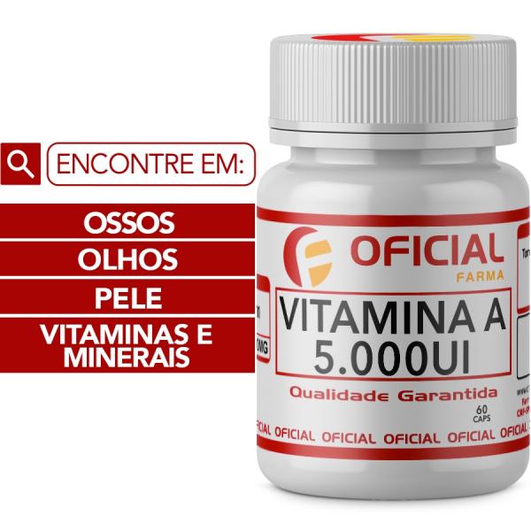 Vitamina a 5000Ui 60 Cápsulas - Oficialfarma
