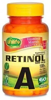 Vitamina a - Retinol 500mg - 60 Capsulas - Unilife