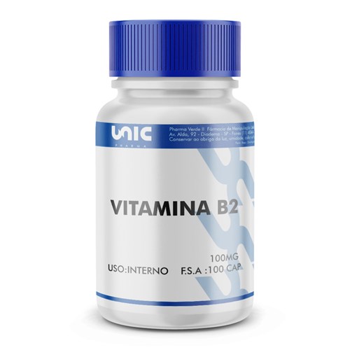 Vitamina B2 100Mg 100 Caps Unicpharma