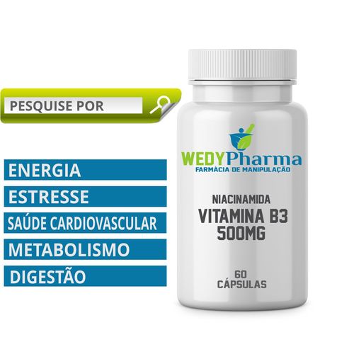 Vitamina B3 500mg 60 Cápsulas
