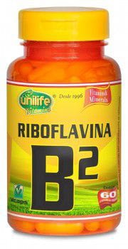 Vitamina B2 60 Cápsulas 500mg Riboflavina - Unilife