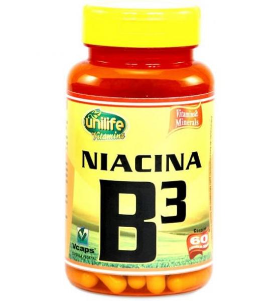 Vitamina B3 - Niacina - 500 Mg- 60 Capsulas - Unilife