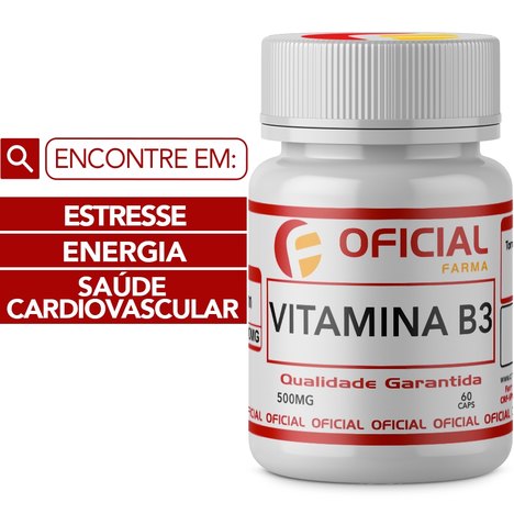 Vitamina B3 (Niacina) 500Mg 60 Cápsulas