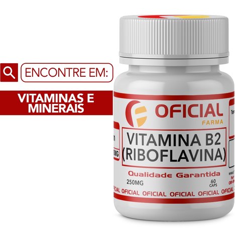 Vitamina B2 (Riboflavina) 250Mg 60 Cápsulas