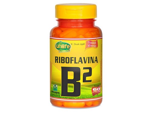 Vitamina B2 Riboflavina 60 Cápsulas Unilife