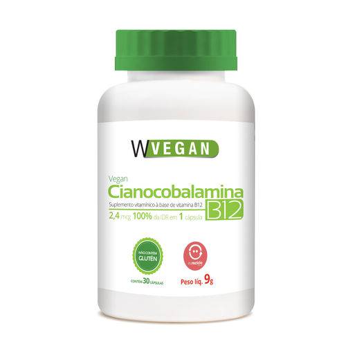 Vitamina B12 30 Capsulas WVegan