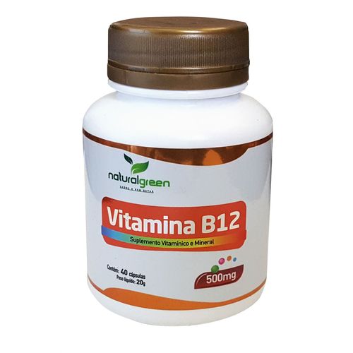 Vitamina B12 500mg com 40 Cápsulas