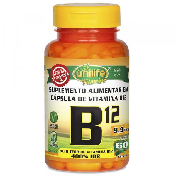 Vitamina B12 Cianocobalamina 60 Cápsulas Unilife