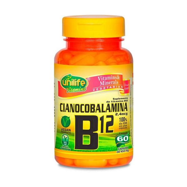 Vitamina B12 (cianocobalamina) - 60 Cápsulas - Unilife