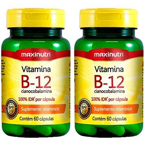 Vitamina B12 (cianocobalamina) - 2 Unidades de 60 Cápsulas - Maxinutri