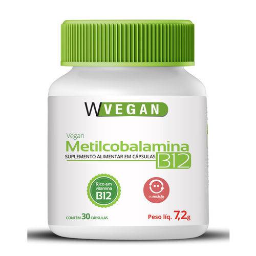 Vitamina B12 Metilcobalamina 30 Capsulas WVegan