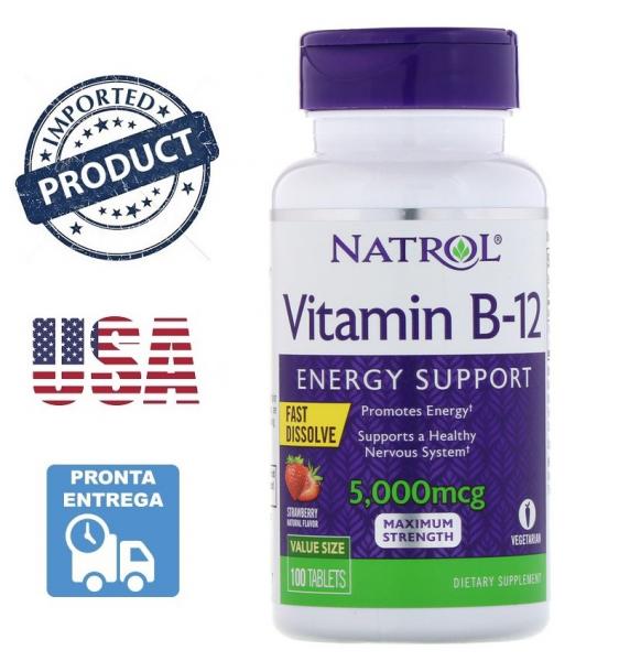 Vitamina B12 Sublingual Natrol 5.000 Mcg 100 Tablets