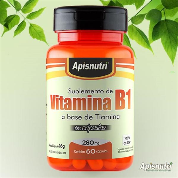 Vitamina B1 (Tiamina) 280mg C/60 Cápsulas Apisnutri