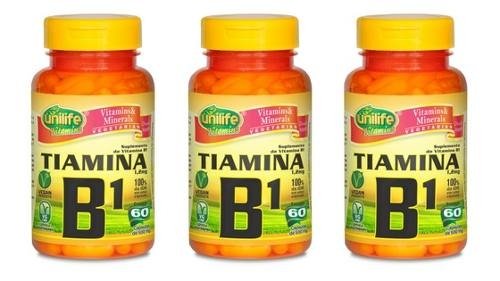 Vitamina B1 - Tiamina Unilife 3 X 60 Cápsulas de 500Mg