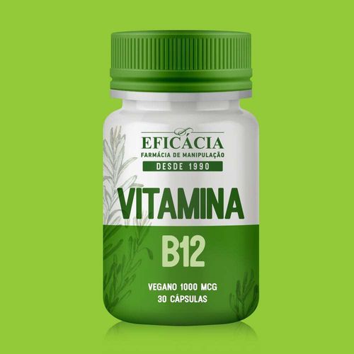 Vitamina B12 (vegano) 1000 Mcg - 30 Cápsulas