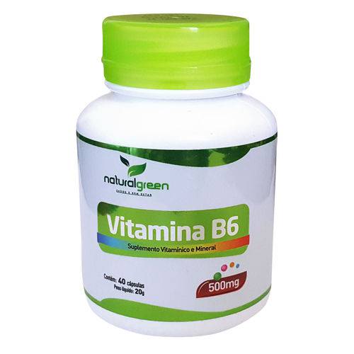 Vitamina B6 500mg com 40 Cápsulas