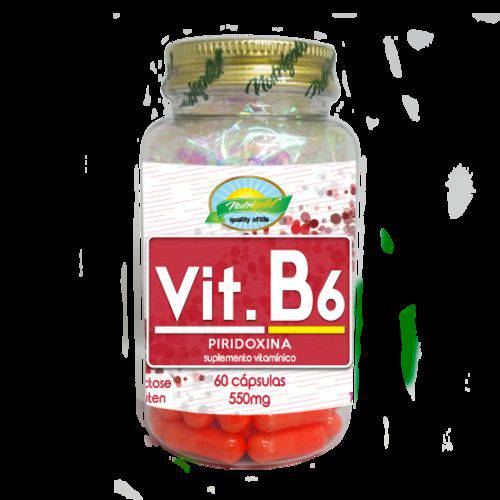 Vitamina B6 (Piridoxina) - 60 Cápsulas 550mg