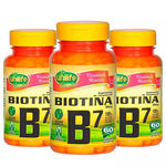 Vitamina B7 (Biotina) - 3x 60 Cápsulas - Unilife