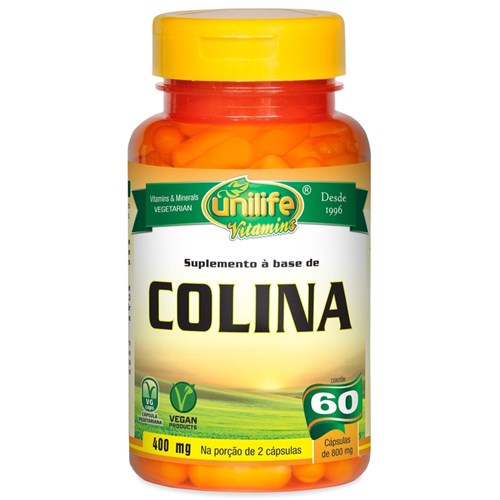 Vitamina B8 Unilife Colina 60 Cápsulas de 800mg