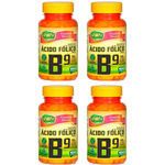 Vitamina B9 (Ácido Fólico) 4X60 Cápsulas Unilife