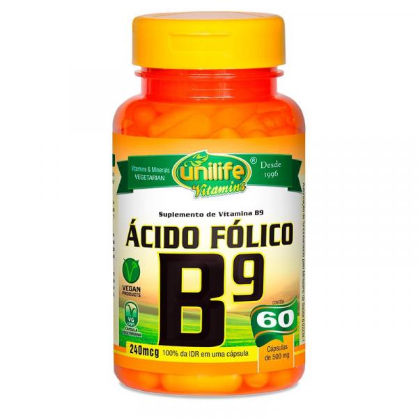 Vitamina B9 Ácido Fólico - Unilife