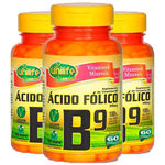 Vitamina B9 (Ácido Fólico) 3X60 Cápsulas Unilife