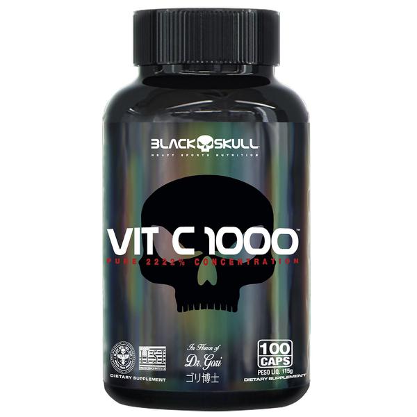 Vitamina C - 100 Cápsulas - Black Skull
