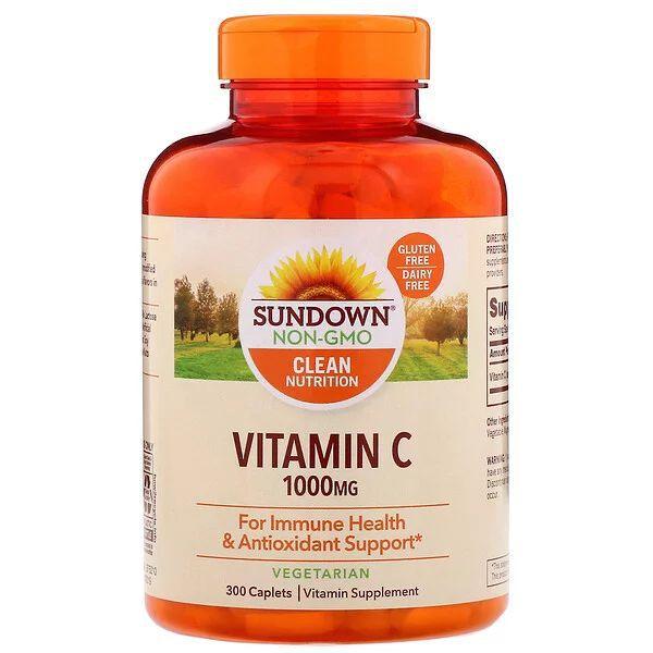 Vitamina C 1000mg 300 Comprimidos Cápsulas Sundown Naturals