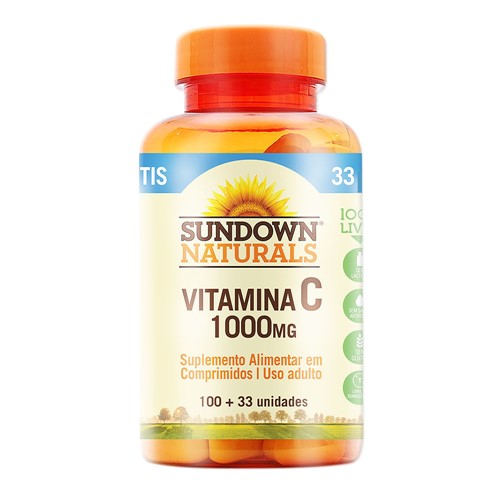 Vitamina C 1000mg Sundown Naturals com 100 Comprimidos