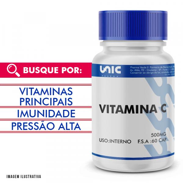 Vitamina C 500mg 60 Caps - Unicpharma