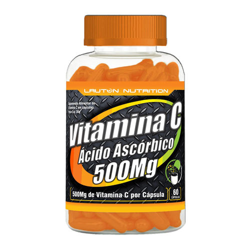 Vitamina C 500mg Pote Com 60 Cápsulas Lauton Nutrition