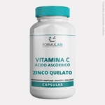 Vitamina C 500mg + Zinco Quelato 15mg - 60 CÁPSULAS