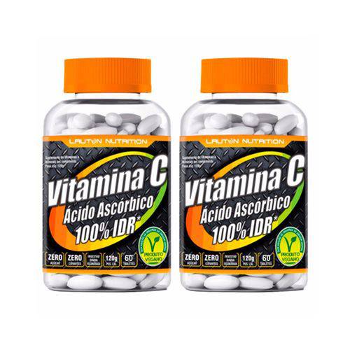 Vitamina C (Ácido Ascórbico) - 2 Un de 60 Tabletes - Lauton