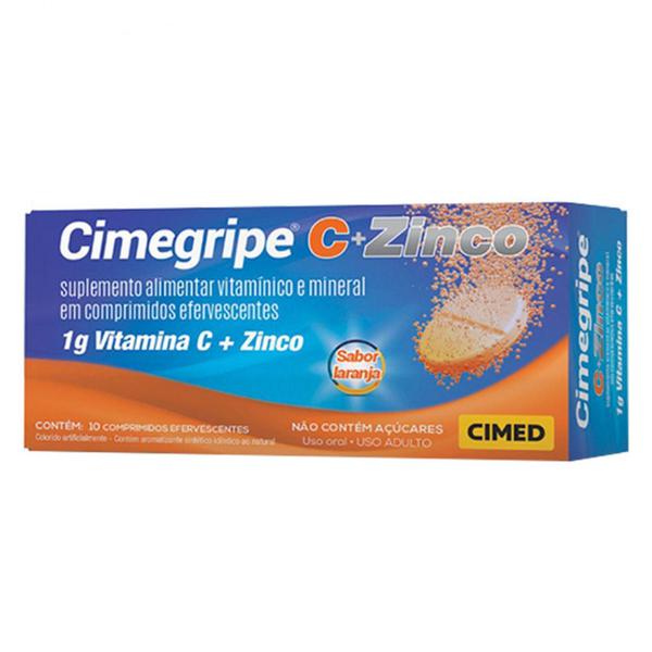 Vitamina C + Zinco 1g C/10 Comprimidos Efervescentes - Cimed