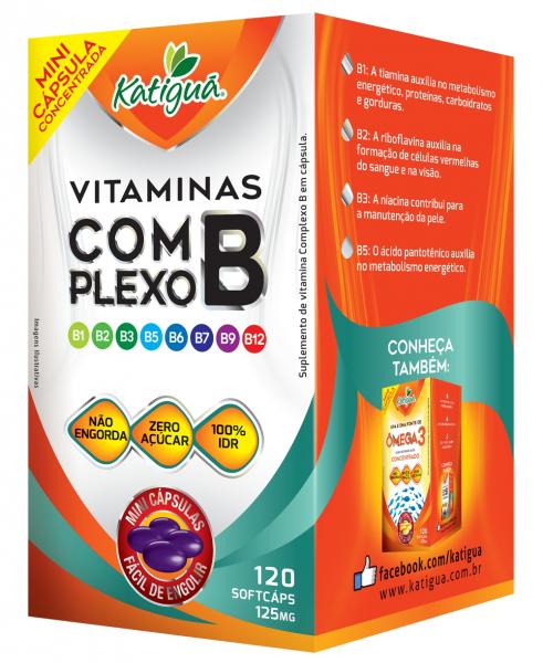 Vitamina Complexo B 125mg 120 Mini Cápsulas - Katiguá - Katigua