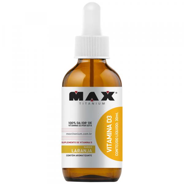 Vitamina D3 - 30 Ml - Max Titanium - Laranja