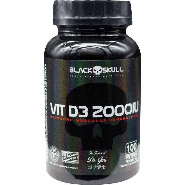 Vitamina D3 2000 UI (100 Cápsulas) Black Skull
