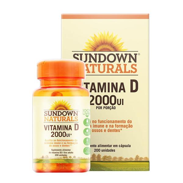 Vitamina D 20000UI Sundown Naturals com 200 Cápsulas