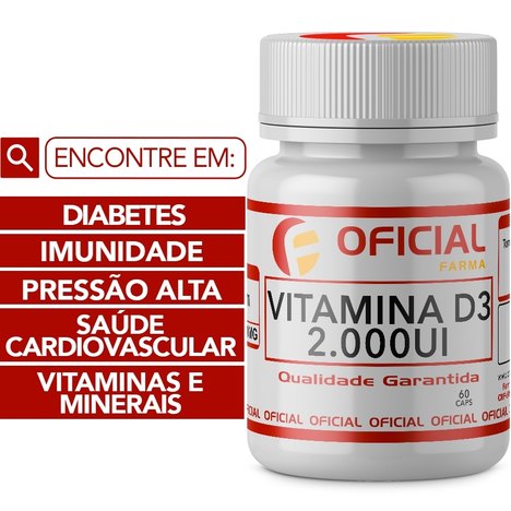 Vitamina D3 2000Ui 60 Cápsulas