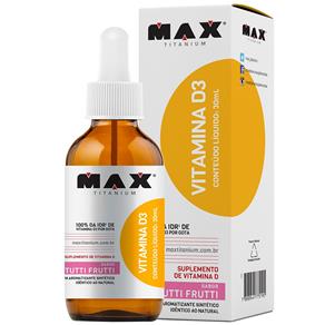 Vitamina D3 30ml - Max Titanium - Tutti Frutti