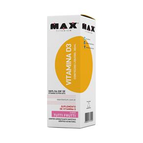 Vitamina D3 30ml - Max Titanium - Vitamina D3 em Gotas - LARANJA - 30 ML