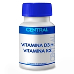 Vitamina K2 100mcg + Vitamina D3 1000UI com 120 cápsulas